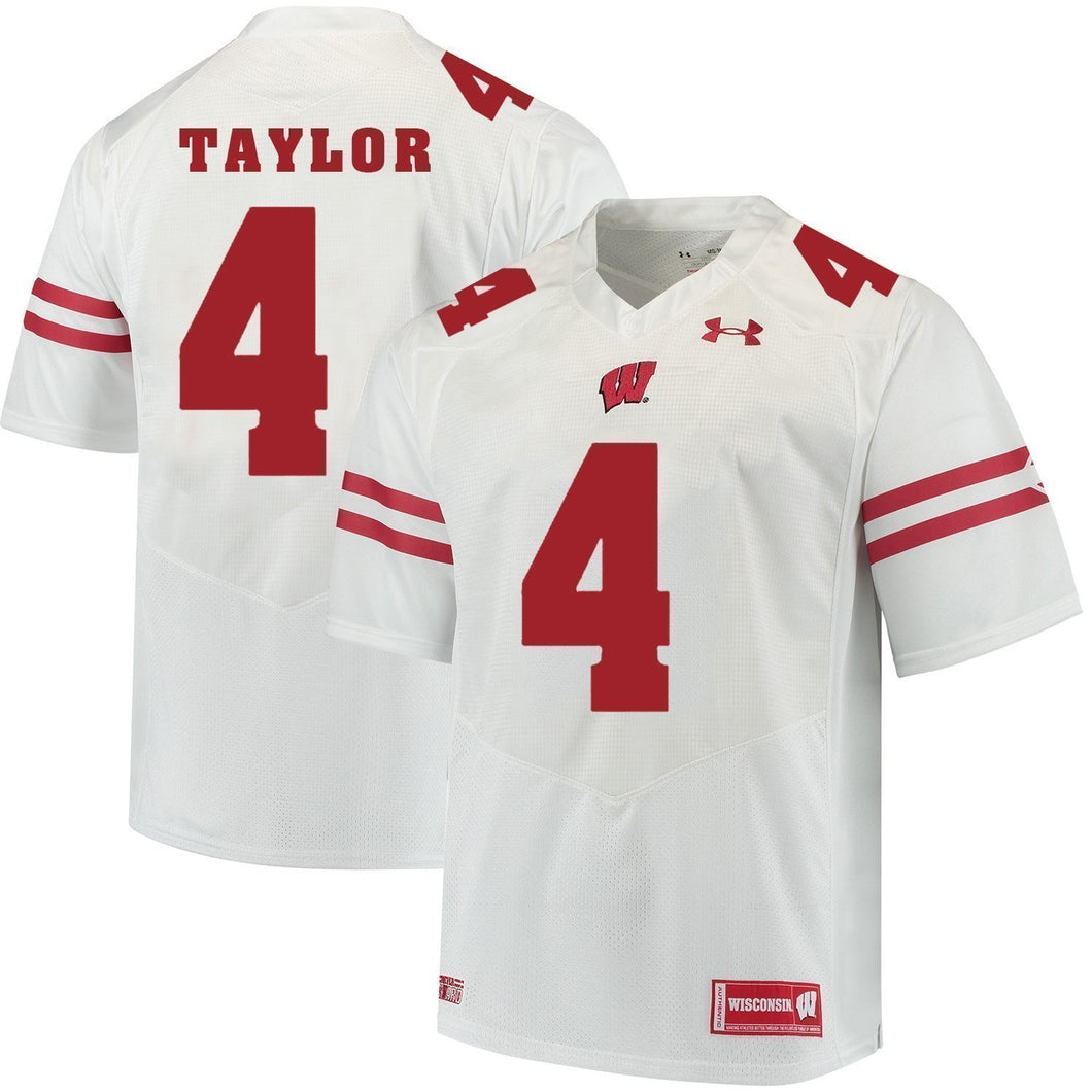 A.J. Taylor Wisconsin Badgers Football Jersey 2019 White