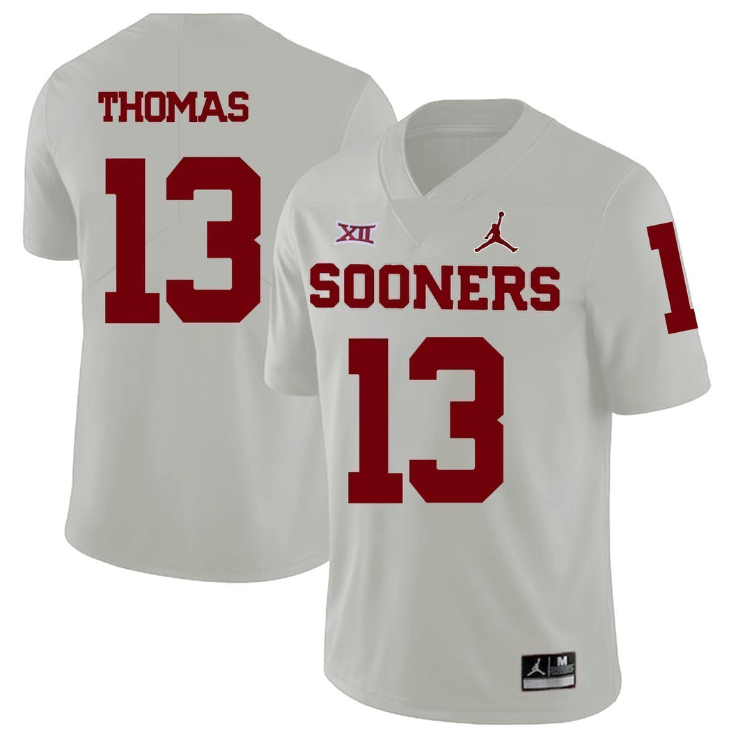 Ahmad Thomas Oklahoma Sooners Jordan Football Jersey 2019 - White