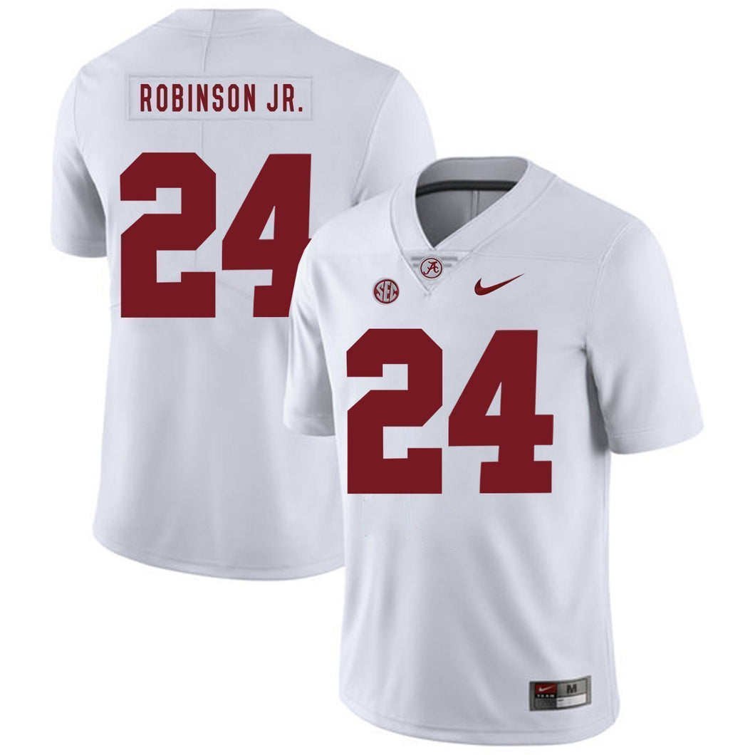 Brian Robinson Jr Alabama Crimson Tide Football Jersey 2019-White