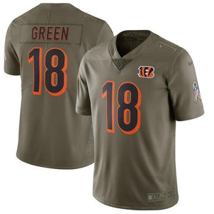 A.J. Green Cincinnati Bengals Salute To Service Limited Jersey 2019 - Olive