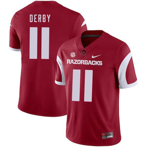 A.J. Derby Arkansas Razorbacks Football Jersey 2019 - Red