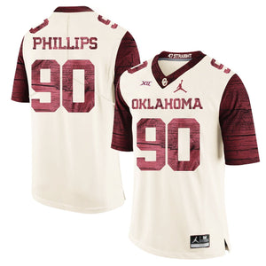 Jordan Phillips Oklahoma Sooners Jordan Football Jersey 2019 - Cream