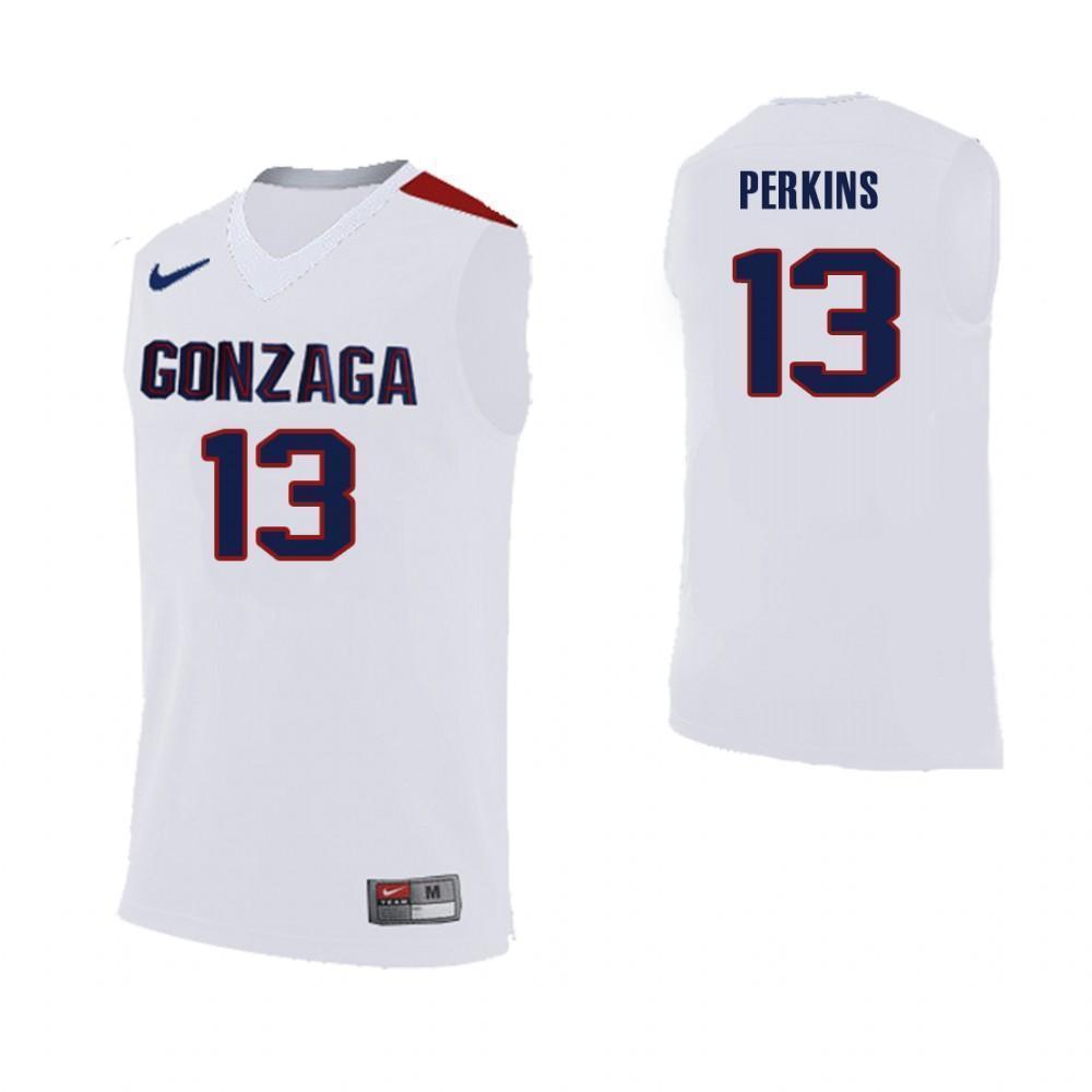 Josh Perkins Gonzaga Bulldogs Basketball Jersey 2019-White