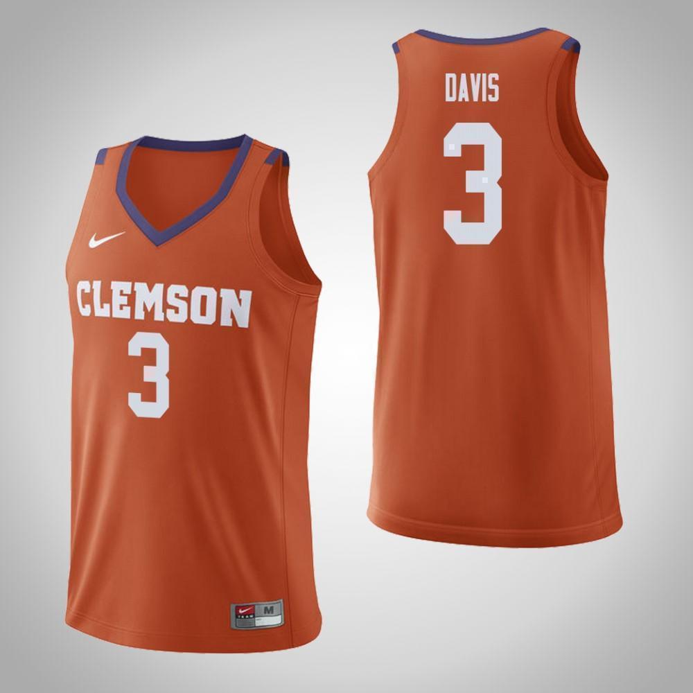 Lyles Davis Clemson Tigers Basketball Jersey 2019