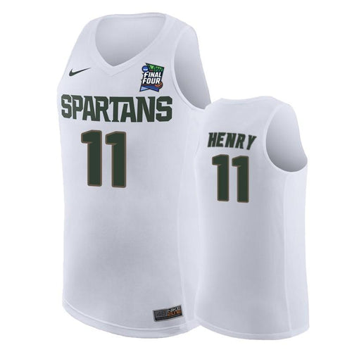 Aaron Henry Michigan State Spartans 2019 Final Four Basketball Jersey 2019 - White