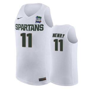 Aaron Henry Michigan State Spartans 2019 Final Four Basketball Jersey 2019 - White