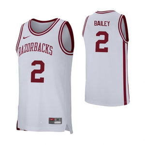 Adrio Bailey Arkansas Razorbacks Basketball Jersey 2019 - White