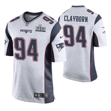 Load image into Gallery viewer, Adrian Clayborn New England Patriots Super Bowl LIII Game Jersey 2019